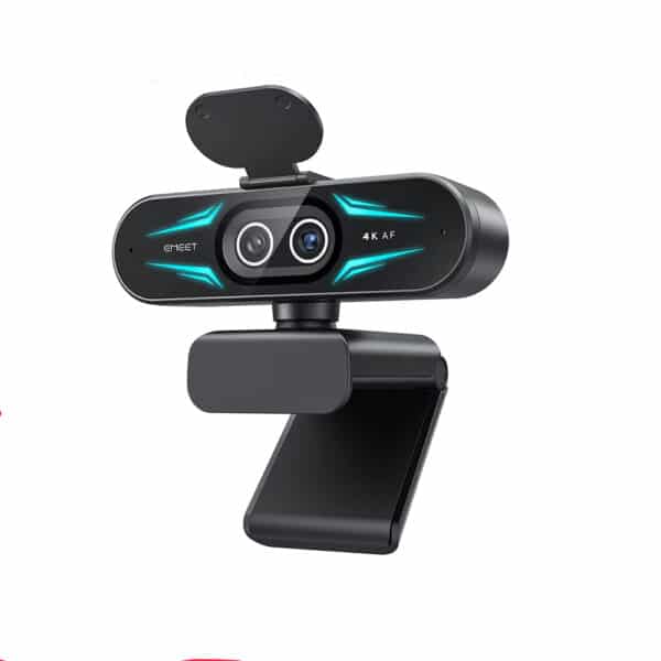 EMEET C60E 4K Binocular USB Camera With RGB Light for Streaming/Gamer