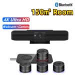 4K Ultra HD Webcam All in one Camera with 4pcs Wireless Microphone Speaker for Video Conference