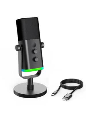 FIFINE Dynamic Microphone with RGB Control