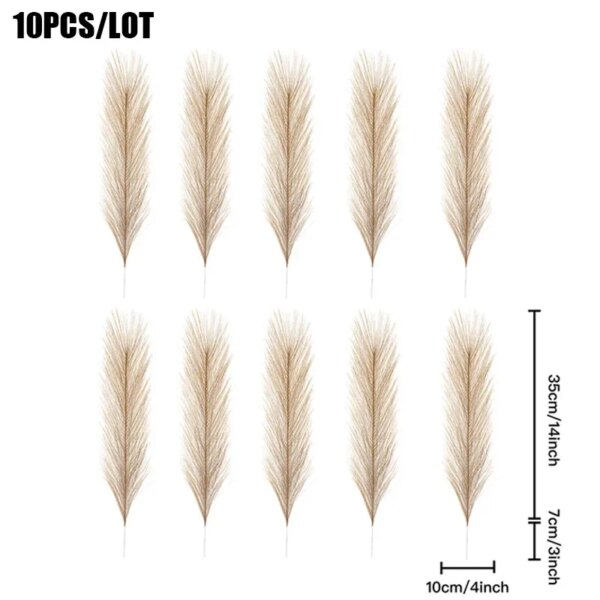 Artificial Pampas Flowers 10pcs Boho Home Decor