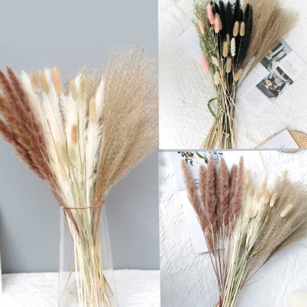 45cm Pampa Grass Bouquet Dried Natural Flowers