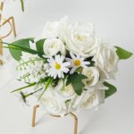 1pc Bride Bouquet White Rose Wedding Flower
