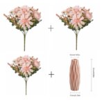 1 stk kunstig silkeblomst – georgine, rose og tusenfryd