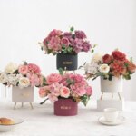 Kunstig retro blomsterbukett