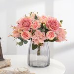 Kunstig retro blomsterbukett