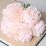 5Big Heads 11cm Diameter Rose Pink Peony Artificial Flowers
