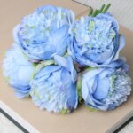 5Big Heads 11cm Diameter Rose Pink Peony Artificial Flowers