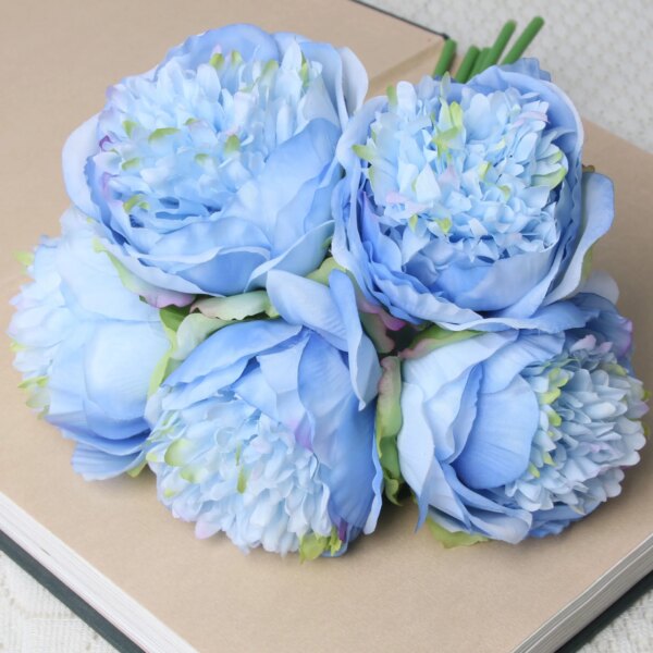 5Big Heads 11cm Diameter Rose Pink Peony Artificial Flowers