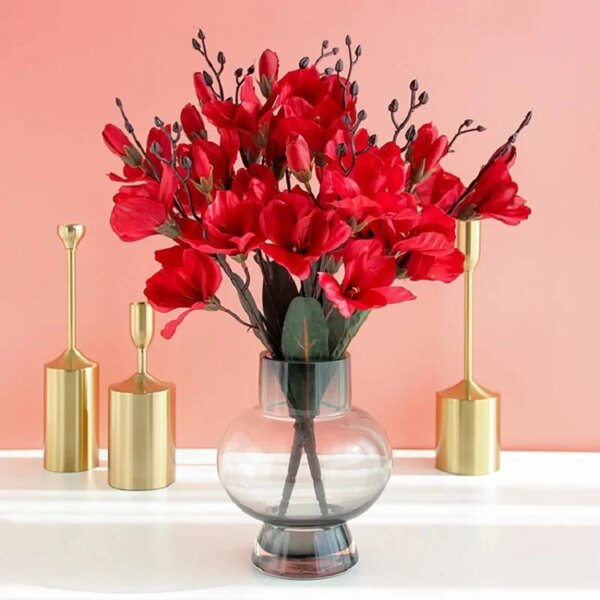 5 Forks 20 Heads High Quality Artificial Flowers