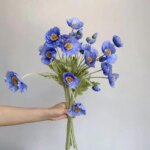Artificial Flowers Fake Poppy Silk Flowers