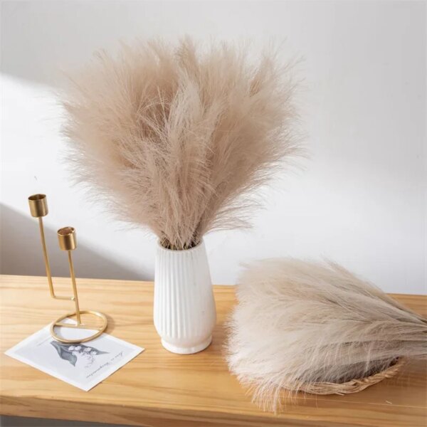55CM 5PCS Fluffy Pampas Grass Boho Decor