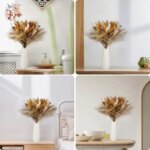 80Pcs Fluffy Pampas Grass Reeds Dried Flowers