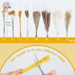 80Pcs Fluffy Pampas Grass Reeds Dried Flowers