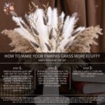 40pcs Natural Fluffy Dried Flower Pampas Grass Bouquet