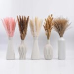 88pcs Pink White Dried Flowers Pampas Bouquet Boho