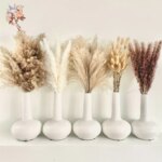 100Pcs Natural Fluffy Pampas Dried Flowers Bouquet