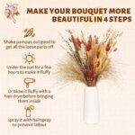 Natural Pampas Lavender Dried Artificial Flower Bouquet