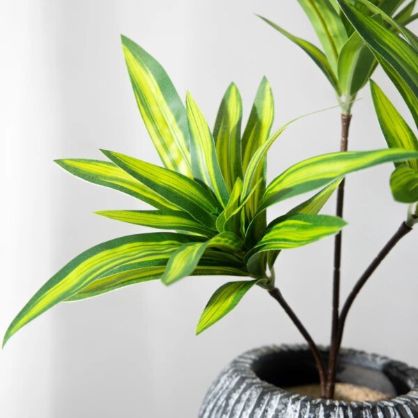 36cm 3 Heads Artificial Palm Tree Plastic Bamboo
