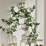 Artificial Sweetheart Roses Vine Silk Flowers Rattan