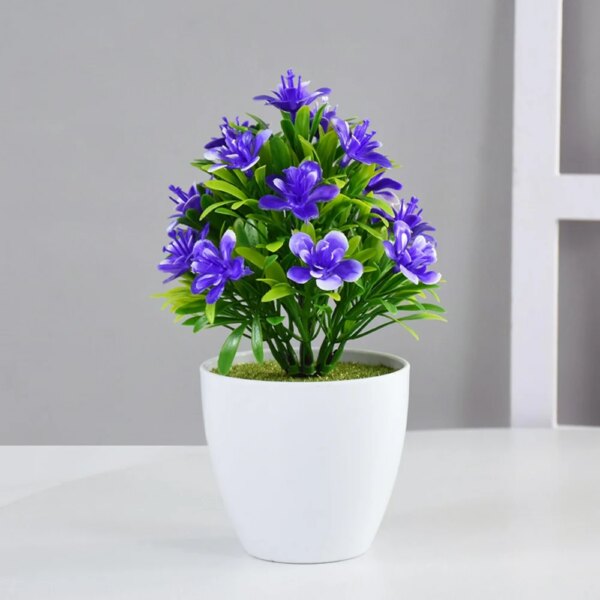 1pc Artificial Potted Plant Small Bonsai Flowers