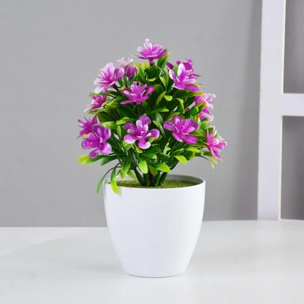 1pc Artificial Potted Plant Small Bonsai Flowers