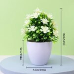 1pc Artificial Flowers Five Leaf Plum Small Potted Plants