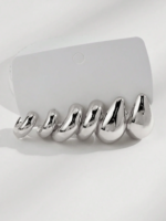 12pcs/Set Classic Fashion Twist C Shape Tear Drop Design