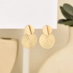 Aretes De Mujer Bohemia Trendy Geometric Metal Round Earrings