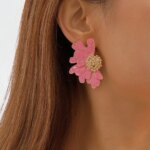 2PC Women's Fashion Flower Earrings