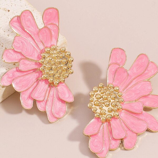 2PC Women's Fashion Flower Earrings