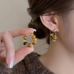 Vintage Dripping Oil U-shaped Earring