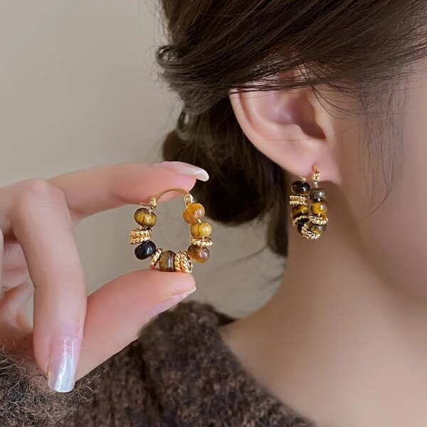 Vintage Dripping Oil U-shaped Earring