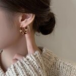 Vintage Dripping Oil U-shaped Earring