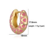 Colorful Enamel Geometric Round Circle Hoop Earrings