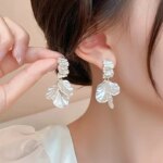 ZAKOL Korean Fashion Imitation Shell Dangle Earrings