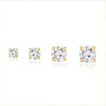 CANNER 0.25-1.2 Carat D Color Moissanite 925 Sterling Silver Stud Earring