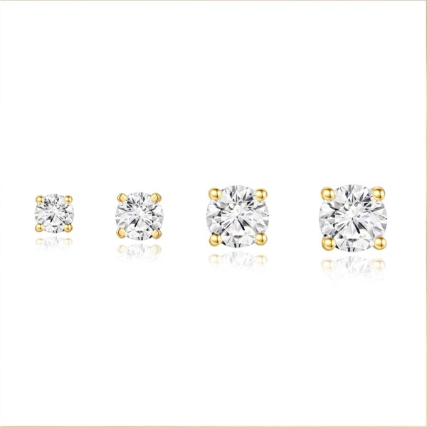 CANNER 0.25-1.2 Carat D Color Moissanite 925 Sterling Silver Stud Earring