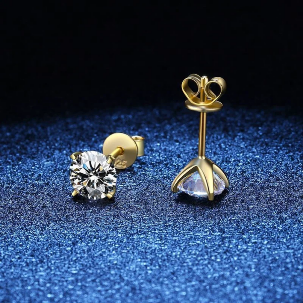 CANNER 0.25-1.2 Carat D Color Moissanite 925 Sterling Silver Stud Earring