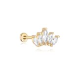 CANNER 1PC 14K Pure Gold Horse Eye Butterfly Stud Earring