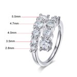 KNOBSPIN Moissanite Ring – D Farge VVS1, GRA-sertifisert, 925 Sølv belagt med 18K Gull