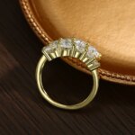 KNOBSPIN Moissanite Ring – D Farge VVS1, GRA-sertifisert, 925 Sølv belagt med 18K Gull