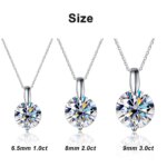 KNOBSPIN Moissanite Halskjede 1–3 ct D VVS1, GRA-sertifisert, 925 Sterling Sølv, 18K Gullbelagt