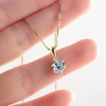 Butterflykiss 1 CT Moissanite anheng 925 sølv