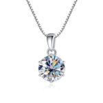 Butterflykiss 1 CT Moissanite anheng 925 sølv