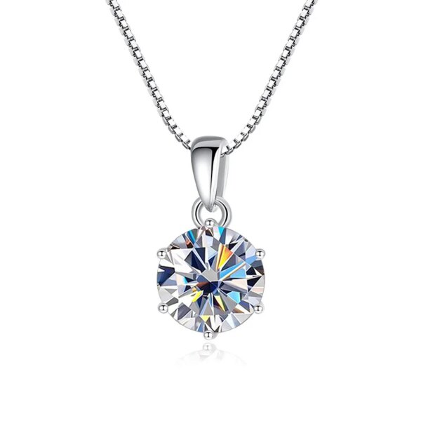 Butterflykiss 1 CT Moissanite anheng 925 sølv