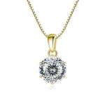 Butterflykiss 1 CT Moissanite anheng 925 sølv