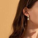 KNOBSPIN D VVS1 Dråpe Moissanite Øredobber 925 Sølv 18K Gull