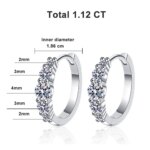 KNOBSPIN D VVS1 Moissanite Hoop Øredobber 925 Sølv 18K Gull