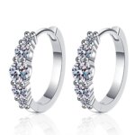 KNOBSPIN D VVS1 Moissanite Hoop Øredobber 925 Sølv 18K Gull