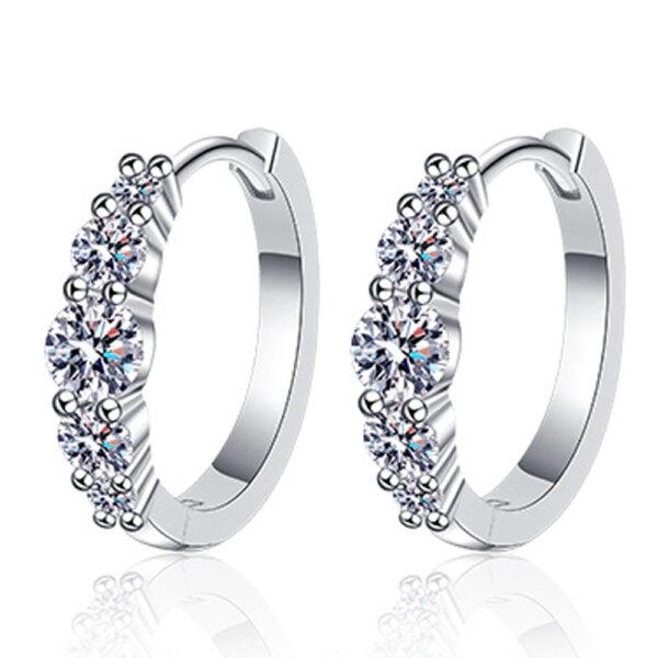 KNOBSPIN D VVS1 Moissanite Hoop Øredobber 925 Sølv 18K Gull